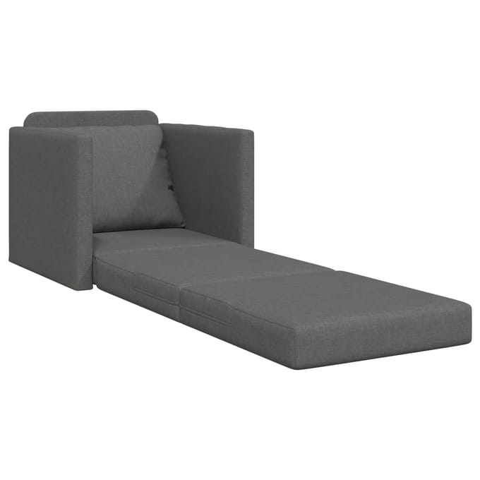 vidaXL - Slaapbank - 60cm - Donkergrijs - Stof