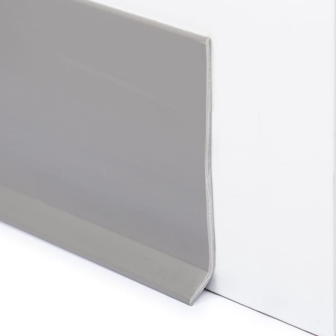 Rubbermagazijn - PVC Plint Grijs - 100x2,8mm - Flexibele plint - Lengte 5 meter - Vloerplint