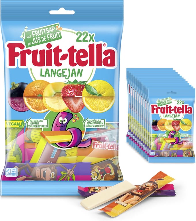 Fruittella Lange Jan - Snoep - Vegan - 12x169gr