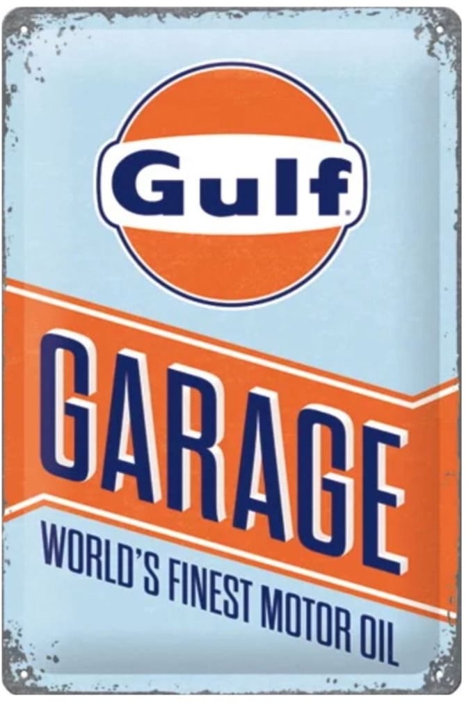 Wandbord - Gulf Garage - Officiele Licentie