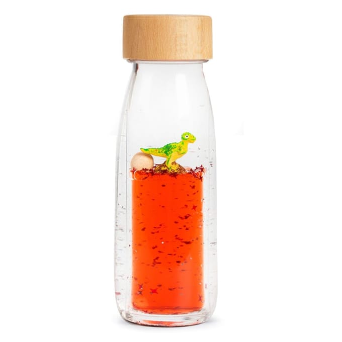 Petit Boum - Babyspeelgoed sensorische fles met geluid - Rood