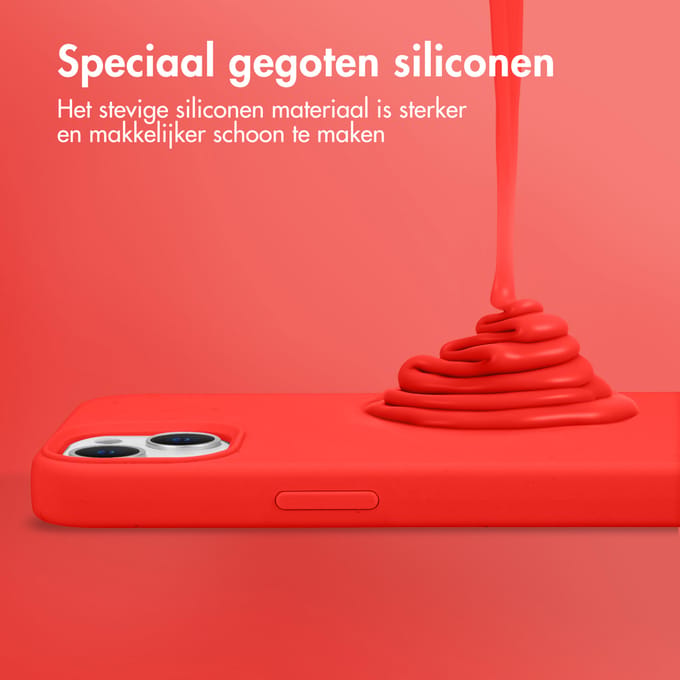 Accezz Hoesje - Geschikt voor Samsung Galaxy S20 Ultra - Liquid Silicone Backcover - Rood