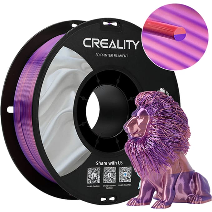 3D Filament Creality PLA 1.75mm Silk roze paars 1kg