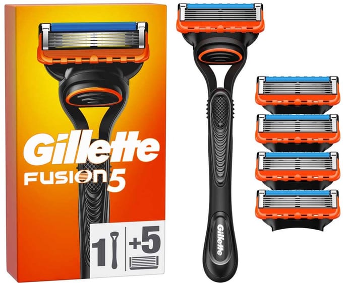 Gillette Fusion 5 - 1 Scheerhouder Voor Mannen + 5 Scheermesjes