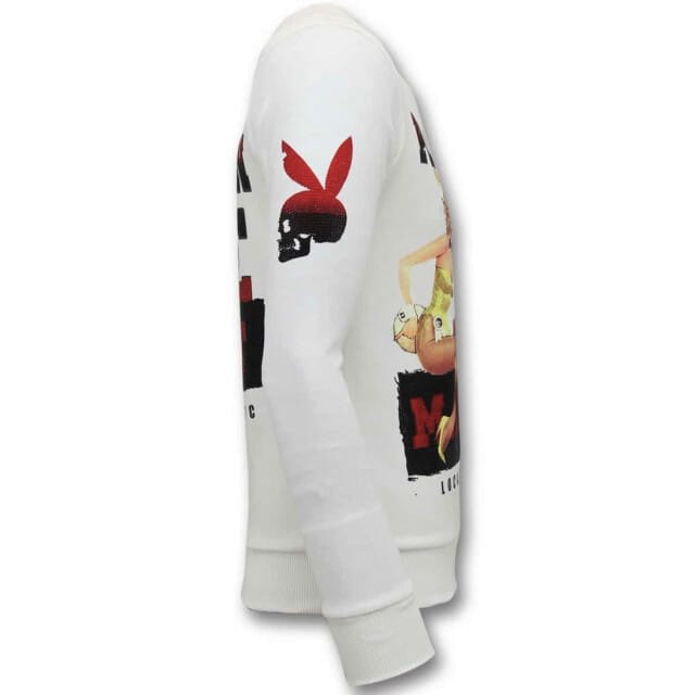 Exclusieve Sweater Heren - The Playtoy Mansion - Wit