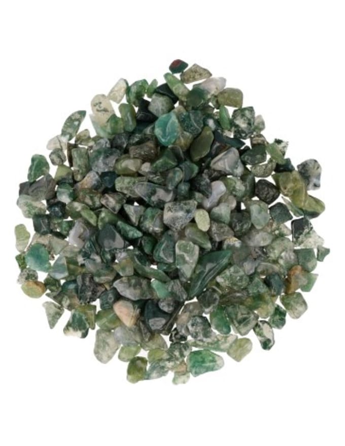 Agaat mos 250 gr. trommelstenen (mt1)
