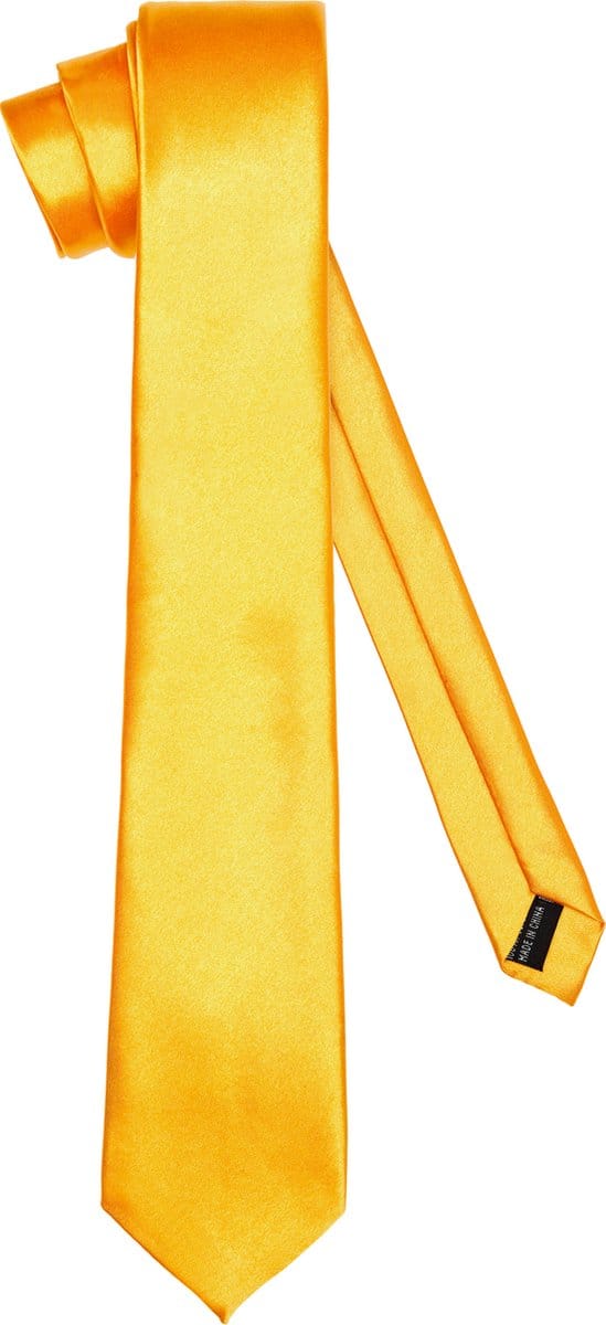 Ladeheid Smal Stropdas - Stropdassen voor heren - Lengte: 150 cm, Breedte: 7 cm - Honing - LA-EA-TMS-7