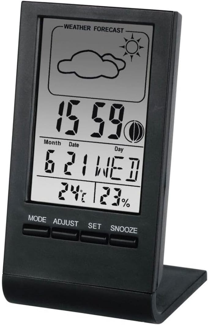 Digitale Thermometer en Hygrometer met LCD-scherm en Weersvoorspelling