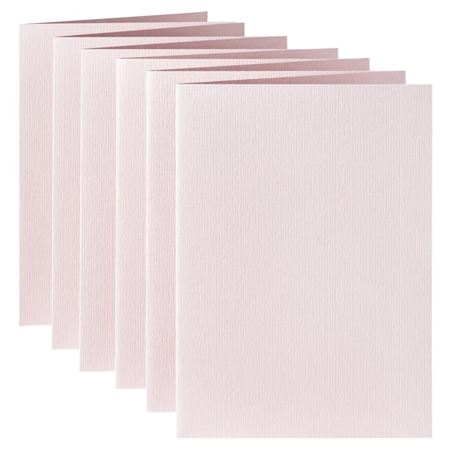 Correspondentiekaart Papicolor dubbel 105x148mm lichtroze pak à 6 stuks