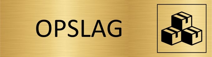 CombiCraft deurbordje Opslag in goud met tape - 165 x 45 mm