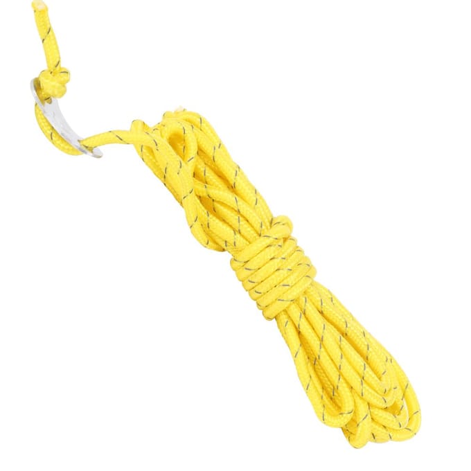 4 pièces Accessoire de fixation de corde à vent réfléchissant durable d'extérieur avec boucle pour tente auvent yellow