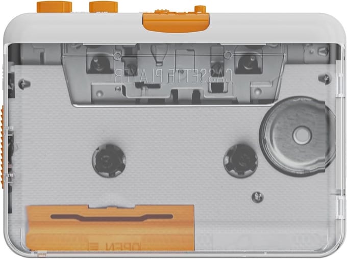 Draagbare cassette recorder met USB, converteert cassette naar MP3 en CD, compatibel met laptops en PC's met 3.5mm aansluiting
