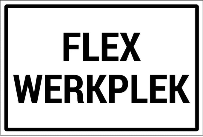 Flexwerkplek sticker | 30 x 20 cm