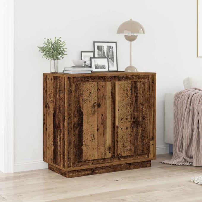 vidaXL - Dressoir - Oudhout - 80 - x - 40 - x - 75 - cm - Bewerkt - hout