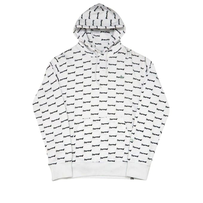 Money Heren All Over Logo Hoodie (Wit)