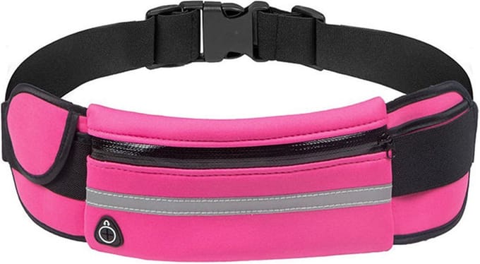 Jumada's - Hardloopriem - vakje - Waterfles - Roze
