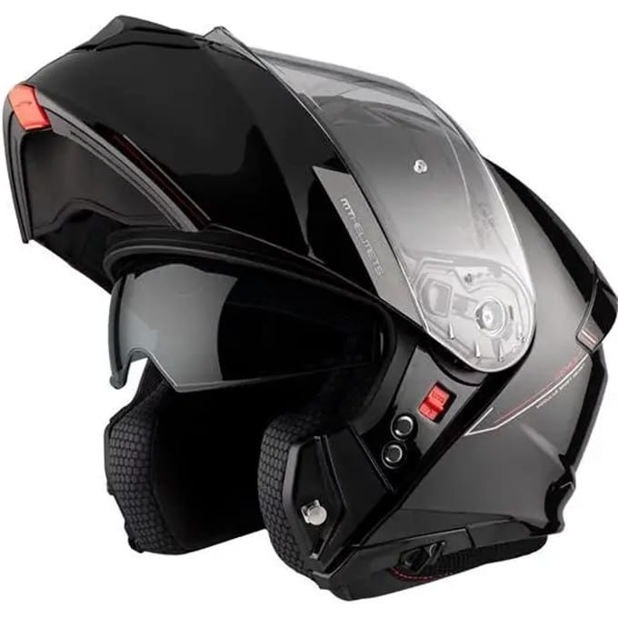 MT Genesis SV systeemhelm glans zwart S - Motorhelm Brommerhelm