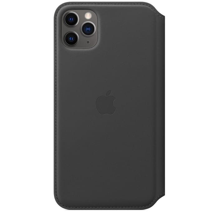Leather Folio Bookcase voor de Apple iPhone 11 Pro Max - Zwart