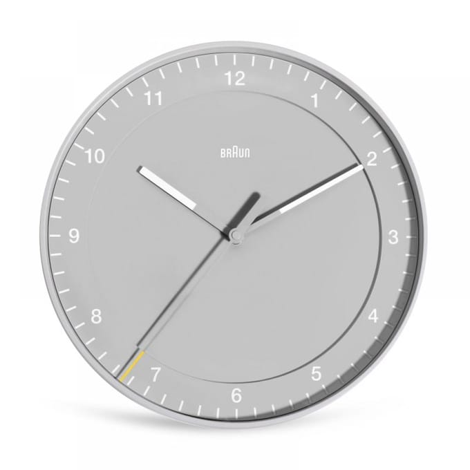 Braun BC17G - Wandklok - Analoog - Kunststof - Grijs