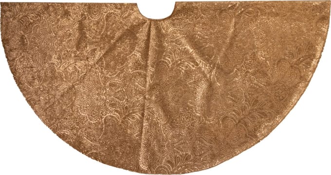 Anna's Collection Kerstboomrok barok - goud - fluweel - 120 cm - kerstversiering - kerstboom kleed