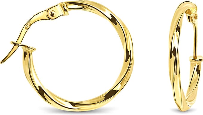 Miore Pure Oorbellen Dames - 14 Karaat Goud - Hypoallergene Oorringen - 2 mm