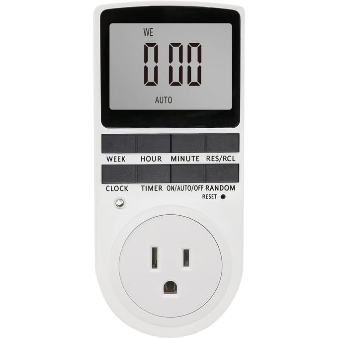 Digitale tijdschakelaaraansluiting Digitale elektronische tijdschakelaar LCD-display Plug-in programmeerbare tijd US Plug