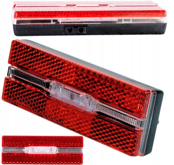 Fietslamp Achter Dynamo LED Zwart met Reflector