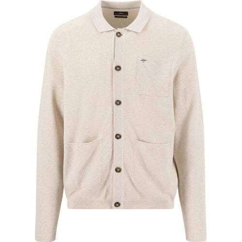 Fynch-Hatton Vest Buttoned Cotton Structure New Off White / male