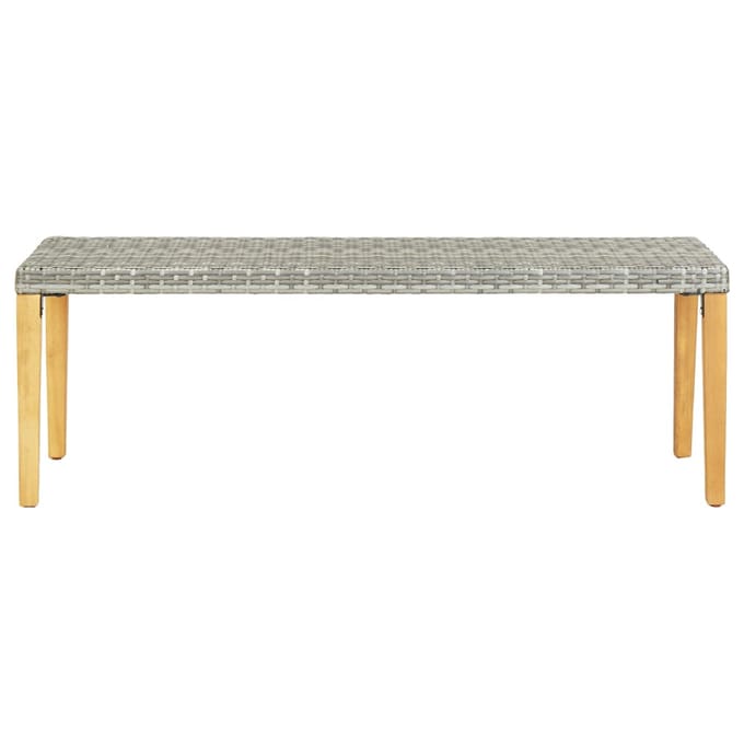 vidaXL - Tuinbank - 80 - cm - poly - rattan - grijs