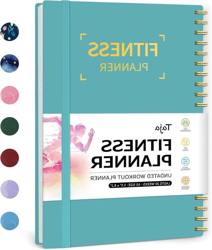 Fitness Dagboek - Workout Planner - Training Bijhouden - Uitgebreide Gegevensregistratie - A5 Formaat - Blauw
