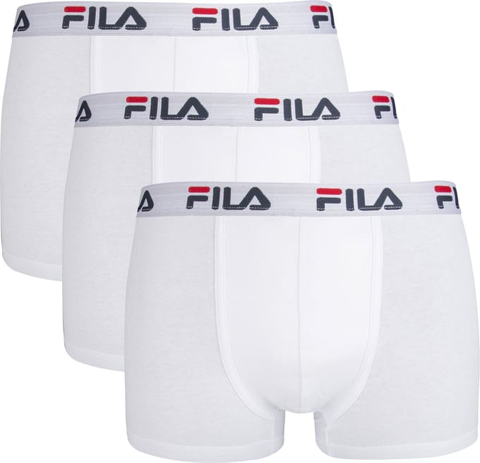 FILA - Heren Basic Boxershorts - 3 Pack - Maat M - Wit