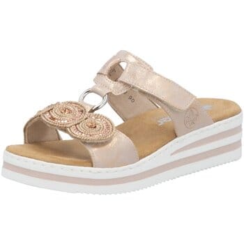 Rieker -Dames - roze-goud metallic - slippers & muiltjes - maat 37