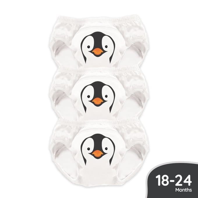 MY CARRY POTTY Oefenbroekjes Zindelijkheidstraining – 18-24 maanden – 3 Stuks – pinguin – Herbruikbaar