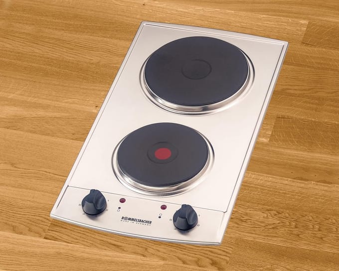 Inbouw Kookplaat Domino RVS 30cm - 2-pits Elektrisch Kookveld