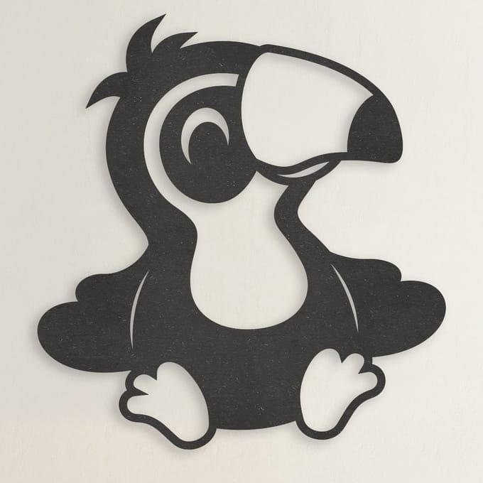 Wanddecoratie kinderen | Toucan - L (50x60cm)
