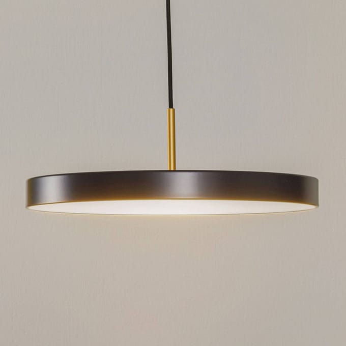 UMAGE LED hanglamp Asteria Medium antraciet/messing Ø 43 cm