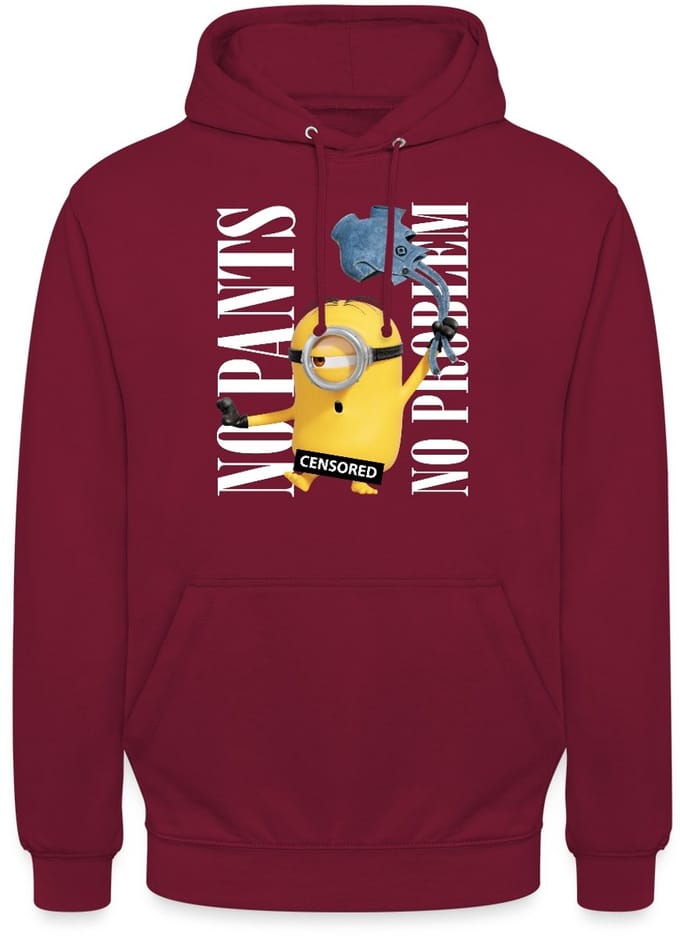 Minions Censored No Pants No Problem Hoodie Unisex