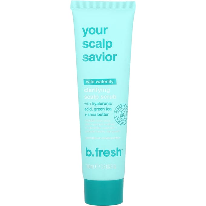 b.fresh, Clarifying Scalp Scrub, Wild Water Lily, 3.3 fl oz (100 ml) blue