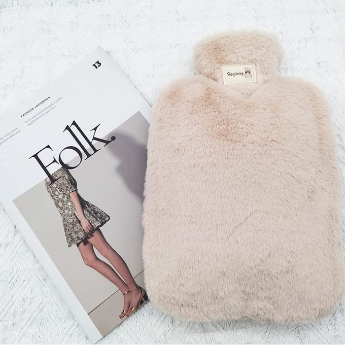 Framehack Kruik met Hoes - Warmwaterkruik - Waterkruik - 2 liter - Beige