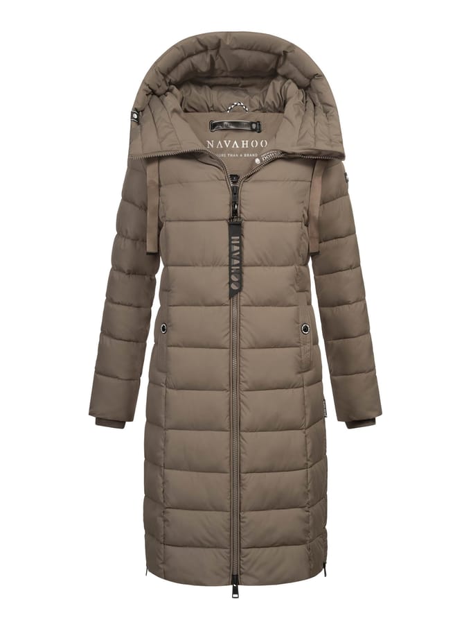 Navahoo Mondmädchen dames wintermantel met capuchon en fleecevoering