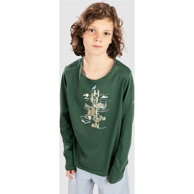 Columbia Dobson Pass Kids Longsleeve T-Shirt groen