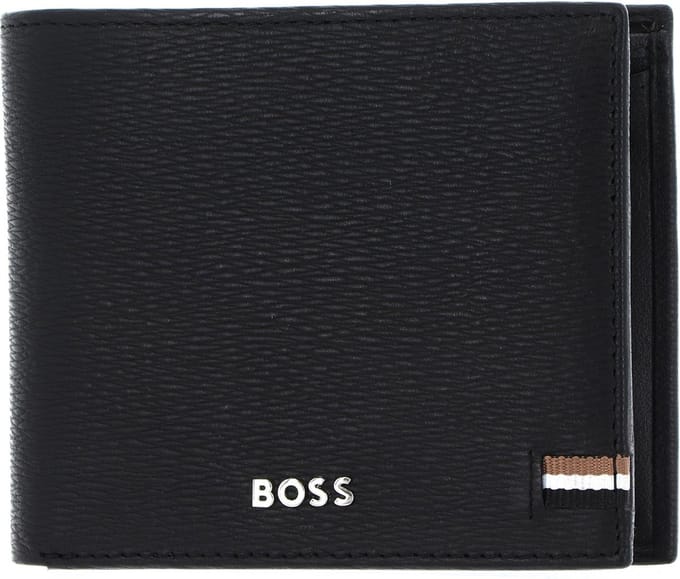 HUGO BOSS Leren Portemonnee Iconic Wallet Black Zwart