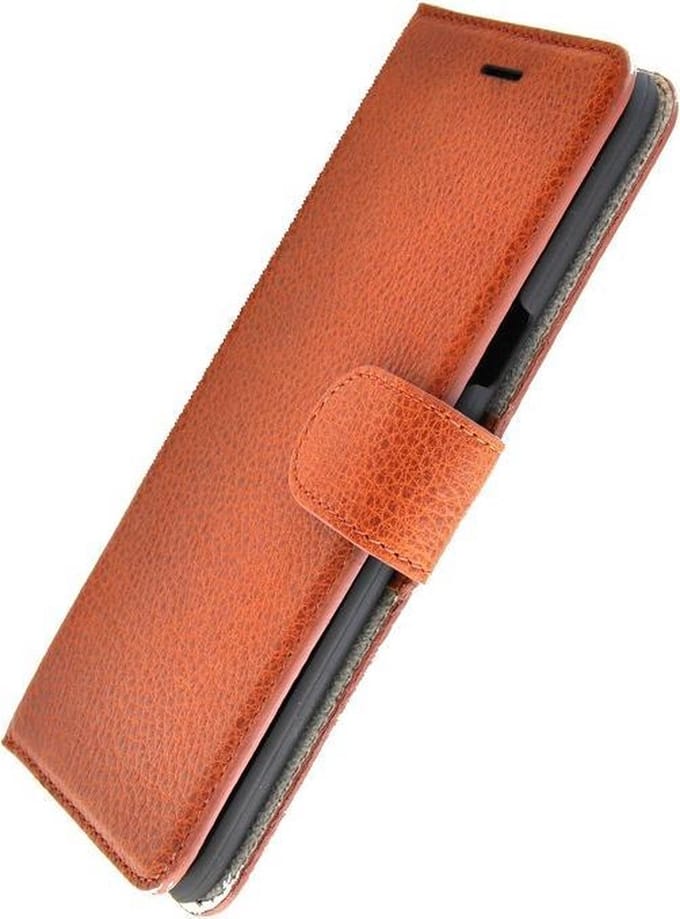 Echt Leder Bruin Wallet Bookcase Pearlycase Hoesje Geschikt voor Samsung Galaxy S8 Plus