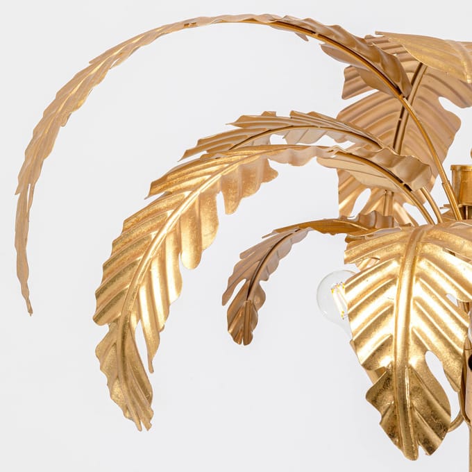 KARE Palmera vloerlamp, 170 cm hoog, messing