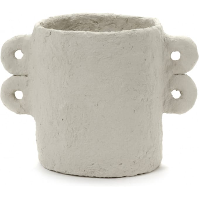 Serax Marie Michielssen Earth pot Papier Maché 28x18cm H20.5cm beige