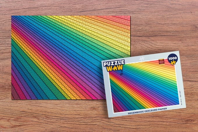 Puzzel Regenboog gekleurd papier - Legpuzzel - Puzzel 1000 stukjes volwassenen