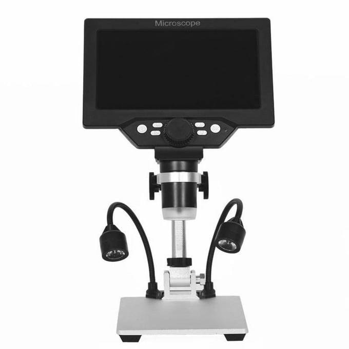 G1200 Digitale Microscoop 7 Inch Groot Kleurenscherm Grote Basis LCD-Display 12MP 1-1200X Continu EU Plug& With battery