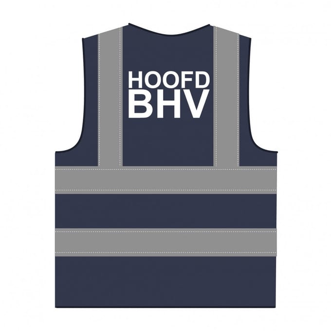 Hoofd BHV hesje RWS marineblauw
