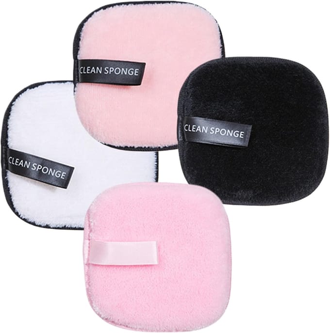Wasbare Gezichtskussentjes - Herbruikbare Ronden - Make-up Verwijderen - Zachte Polyesterflanel - 103cm Doorsnee - Zwart