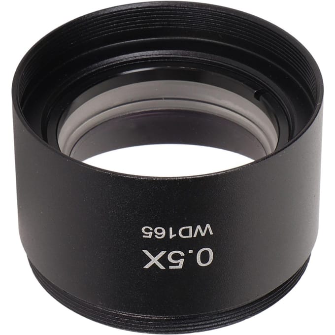 Stereo Microscoop Objectieflens 0.5X Zoom HD Groot Beeld Hulpobjectieflens voor Demagnificerende Telescoop D35mm black
